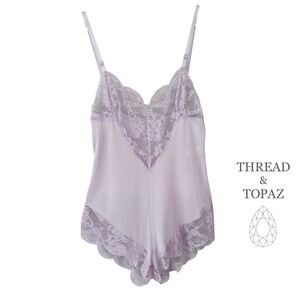 Emilio Pucci Vintage Lavender Nylon & Lace Teddy Lingerie Small